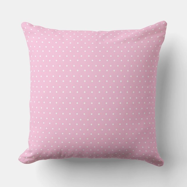 Coussin réversible à point rose/menthe (Recto)