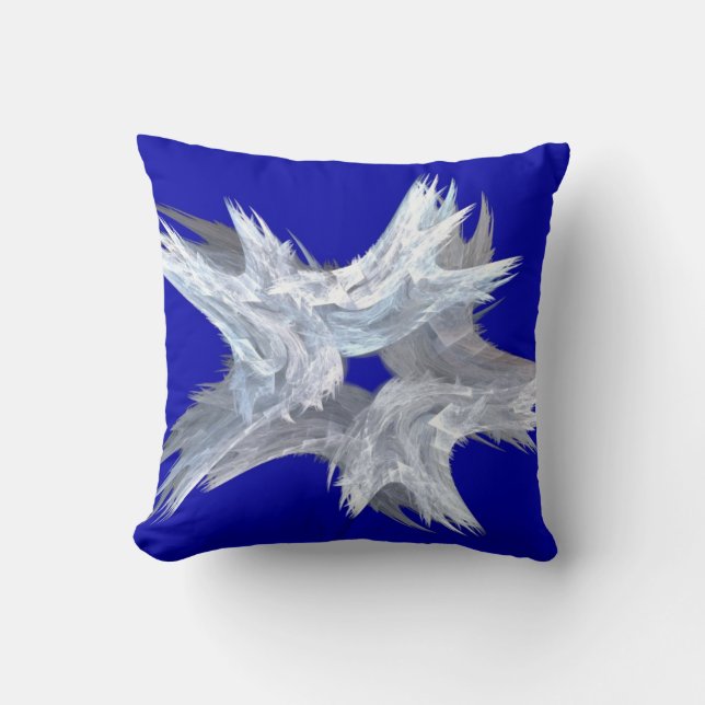 Coussin réversible Blu White Patriotique Fractal S (Recto)