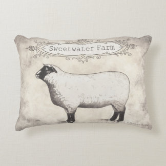 coussin réversible de mouton de ferme dans les neu
