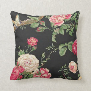 Coussin réversible de rose sauvage