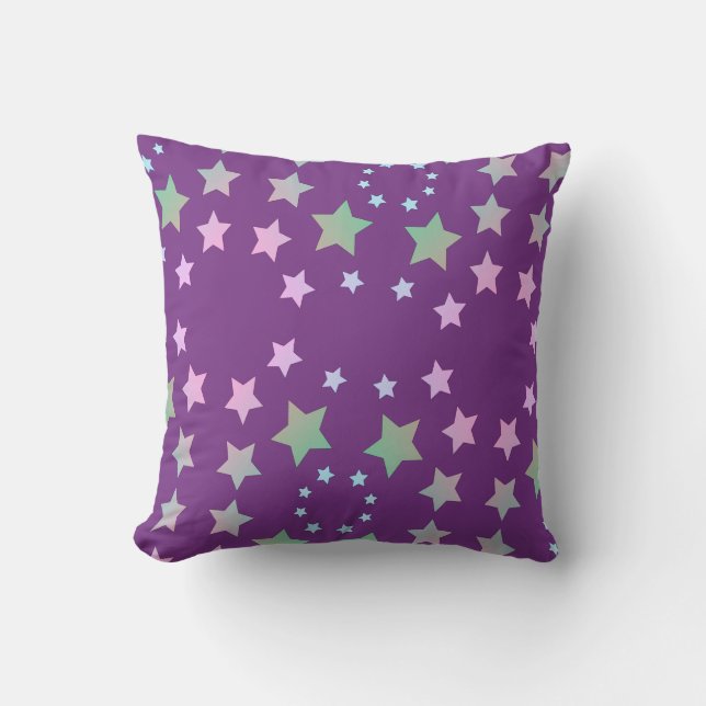 Coussin réversible d'impression d'étoile (Recto)