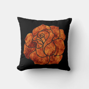 Coussin réversible du Rose d'incendie orange