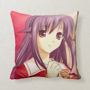 Coussin Réversible élégant de fille d'Anime