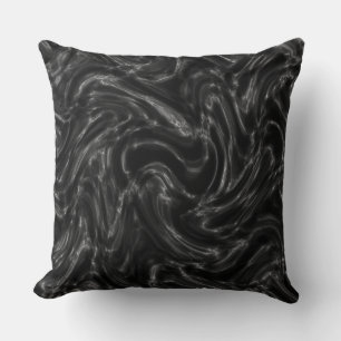 Coussin réversible en marbre noir