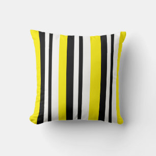 Coussin réversible Jaune/Bande Lumineuse