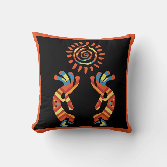 Coussin réversible Kokopelli (Recto)
