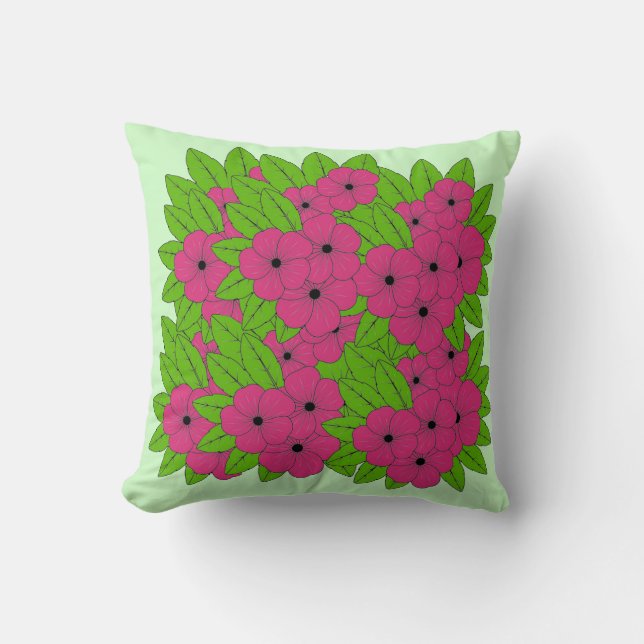 Coussin réversible Pink Pansy (Recto)