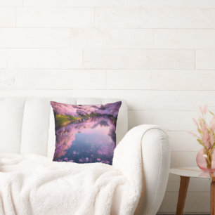Coussin réversible Sakura (cerisier fleur d'arbre)
