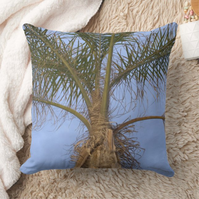 Coussin réversible tropical aux palmiers (Couverture)