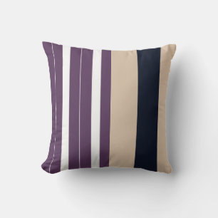 Coussin réversible violet/blanc/noir/brun/brun