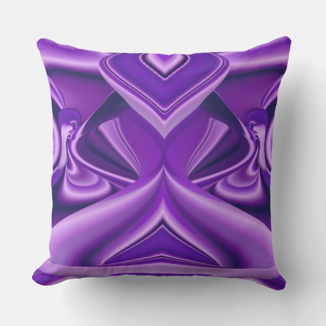 Coussin Rêves arc-en-ciel à fleurs violettes (Recto)
