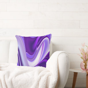Coussin Rêves arc-en-ciel à fleurs violettes