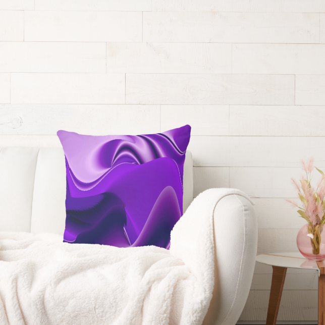 Coussin Rêves arc-en-ciel à fleurs violettes (Canapé)