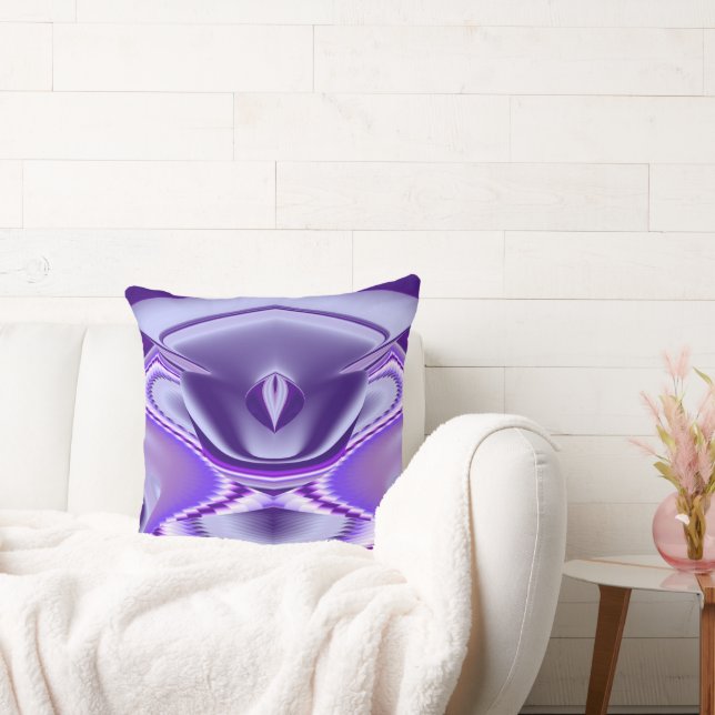 Coussin Rêves arc-en-ciel à fleurs violettes (Canapé)