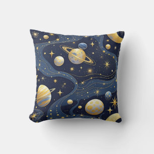 Coussin Rêves célestes – Motif cosmique abstrait sans fin