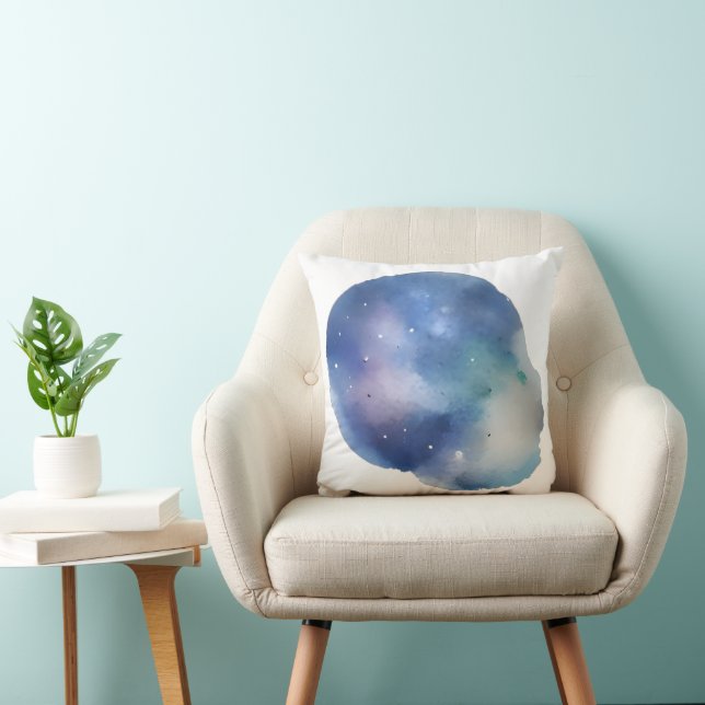 Coussin Rêves célestes : une exploration de l'aquarelle (Chaise)
