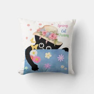 Coussin Rêves de chats de printemps