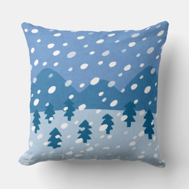 Coussin Rêves de Chute de Neige (Recto)