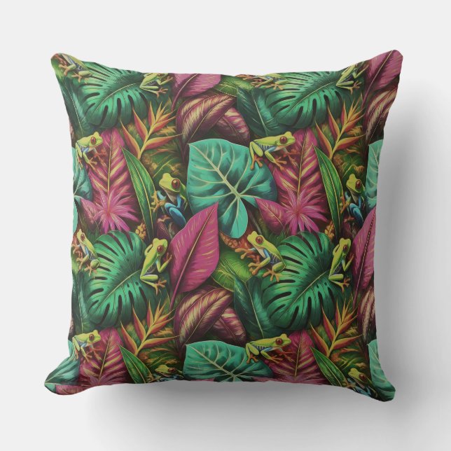 Coussin Rêves de grenouille arboricole motif de surface tr (Recto)