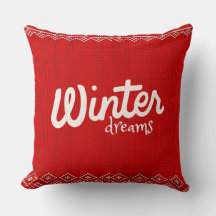 Rêves d'Hiver Motif Tricoté – Vacances Rouge Cosy