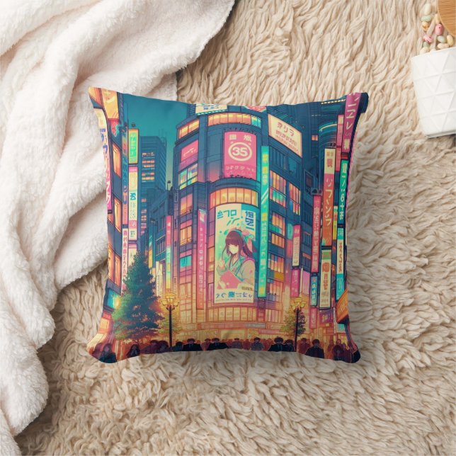 Coussin Rêves néon de Shibuya (Couverture)