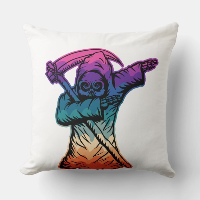 Coussin Revêtement coloré Dabbing Grim (Recto)