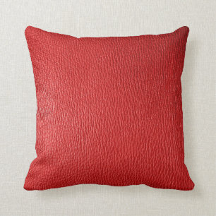Coussin Revêtement en cuir naturel rouge