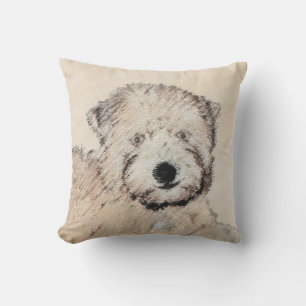 Coussin Revêtu doux Roue Peinture Terrier Art original