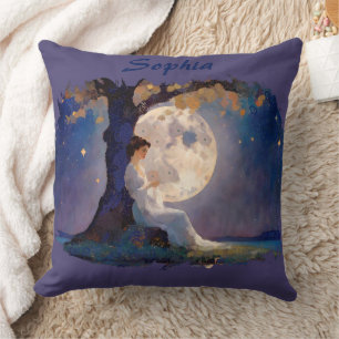Coussin Rêveur au Clair de Lune - Ciel Nocturne Serein