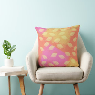 Coussin Rhapsody en Jaune, Terracotta et Violet Abstrait
