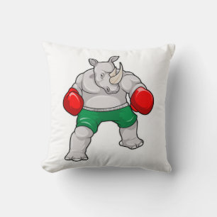 Coussin Rhino à Boxing avec gants de boxe