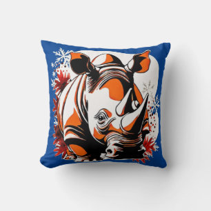 Coussin rhino mignon de Noël