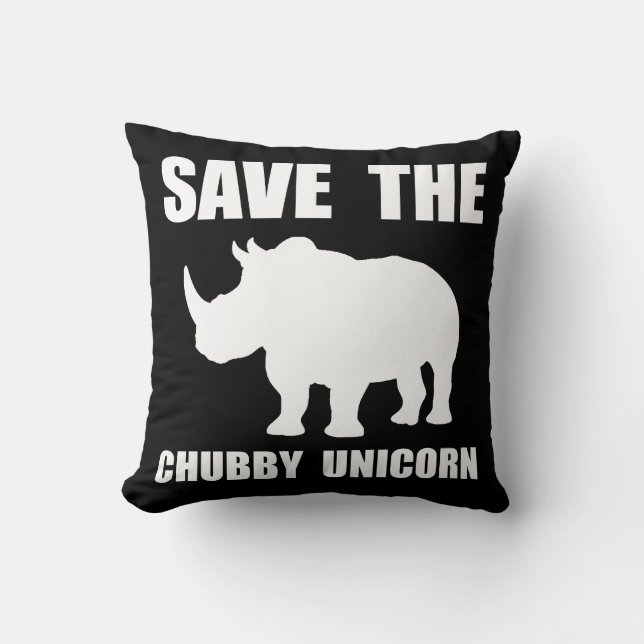 Coussin Rhinocéros potelé de licorne (Recto)
