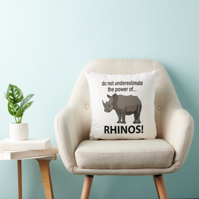 Coussin Rhinos Animal Drôle Rhinos (Chaise)