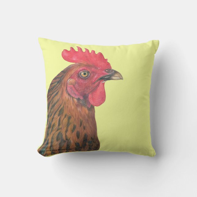 Coussin Rhode Island Red Hen (Recto)