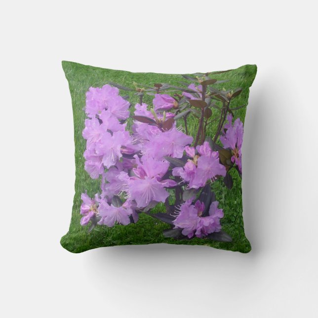 Coussin Rhododendrons pourpres (Recto)