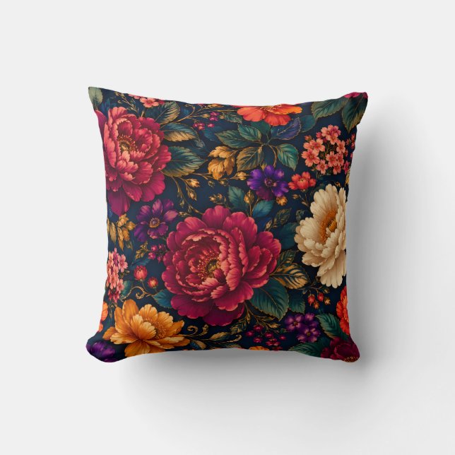 Coussin Riche impression florale pour un cadeau classique  (Recto)