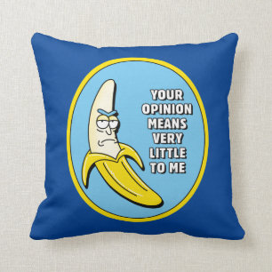 Coussin RICK ET MORTY™   Badge en brique banane