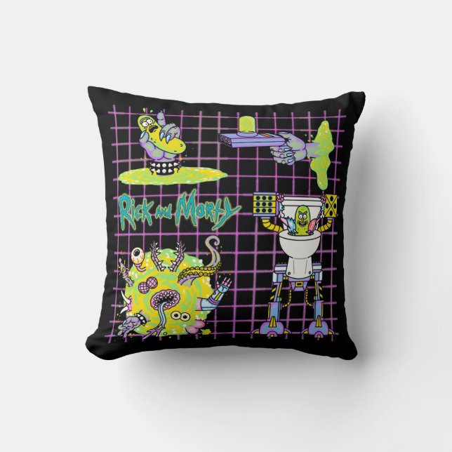 Coussin RICK ET MORTY™ | Motif du portail de prélèvement (Recto)