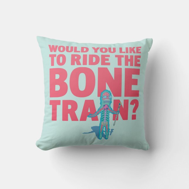 Coussin RICK ET MORTY™ | Parc anatomique - Train osseux (Recto)