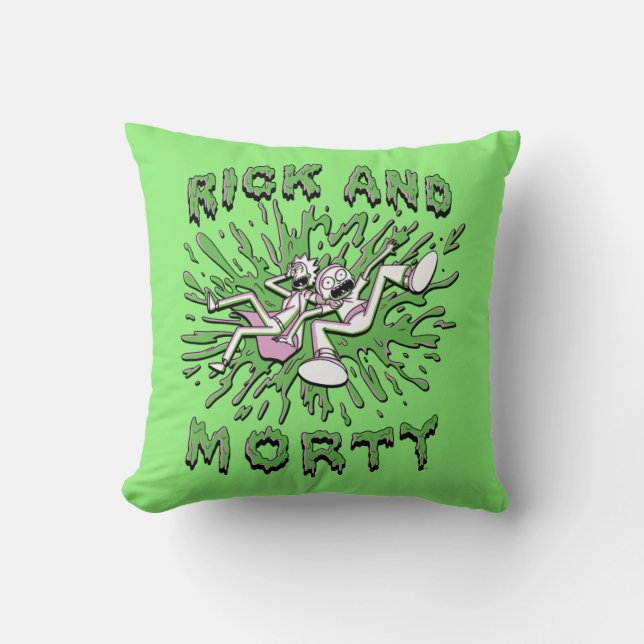 Coussin RICK ET MORTY™ | Tomber Dans La Tva Acide (Recto)