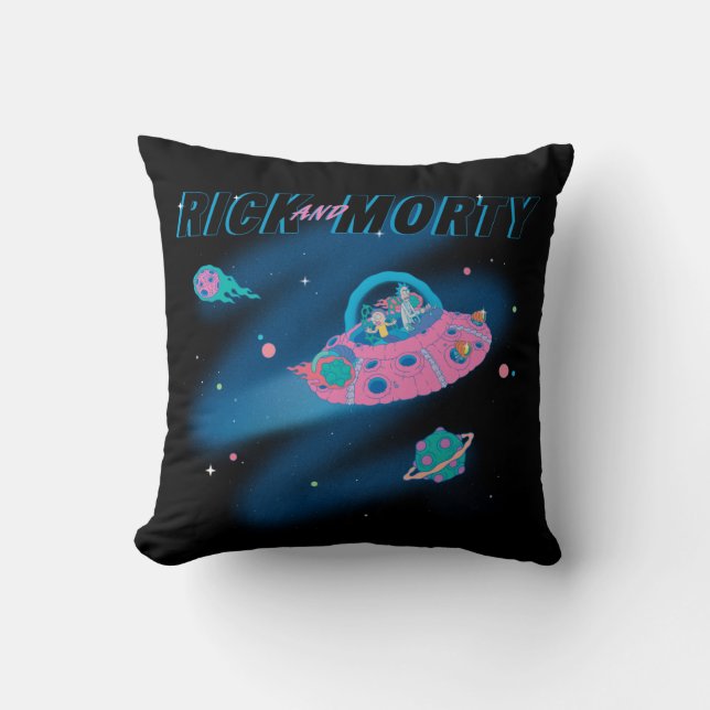Coussin RICK ET MORTY™ | Voyager dans l'espace (Recto)
