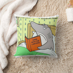 Coussin Rick London Comic Avocat Shark Funny