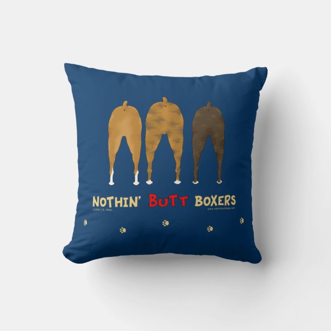 Coussin Rien n'aboutent des boxeurs (Recto)