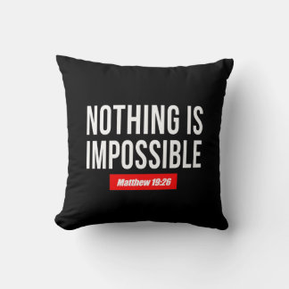 Coussin Rien n'est impossible Matthieu 19:26