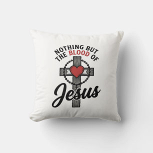 Coussin Rien que le Sang de Jésus Vintage Cross Shirt