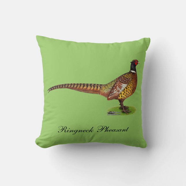 Coussin Ringneck Pheasant Rooster (Recto)