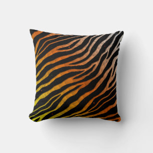 Coussin Ripped SpaceTime Stripes - yellow/orange/blanc