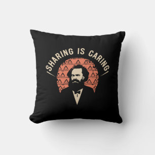 Coussin Rire avec Karl Marx mèmes - Partager prend soin