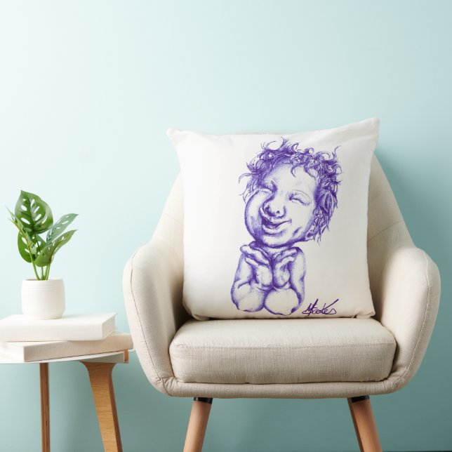 Coussin Rires joyeux et heureux  (Chaise)